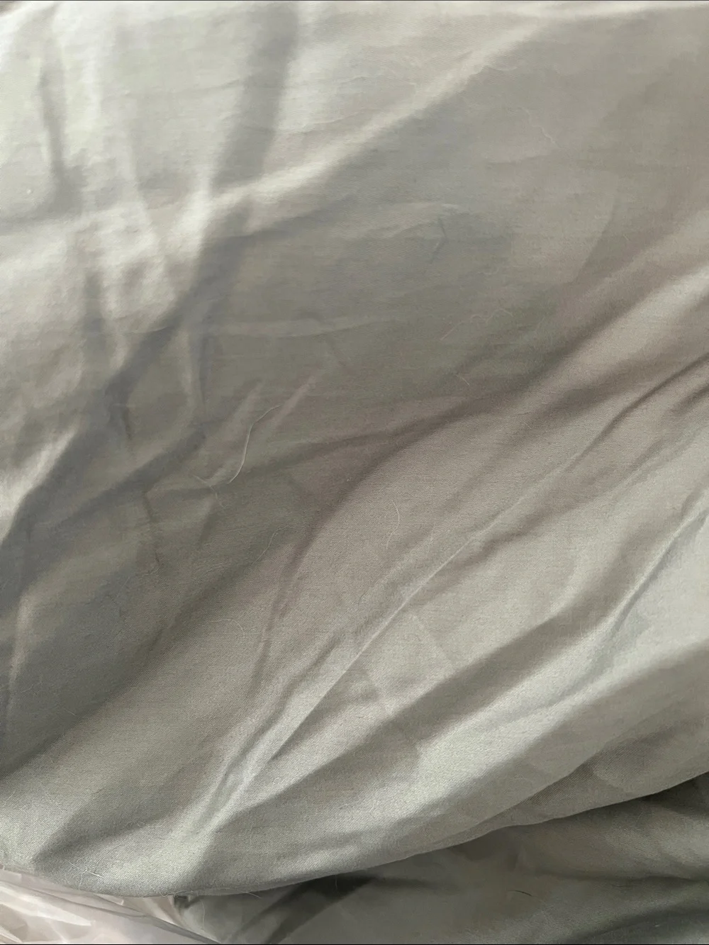 Organic Cotton Sateen Comforter in Dried Sage- Full/Queen